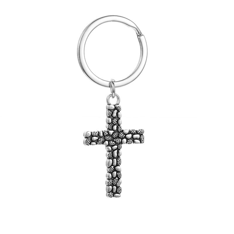 Wholesale Vintage Skull Cross Hip Hop Keychain